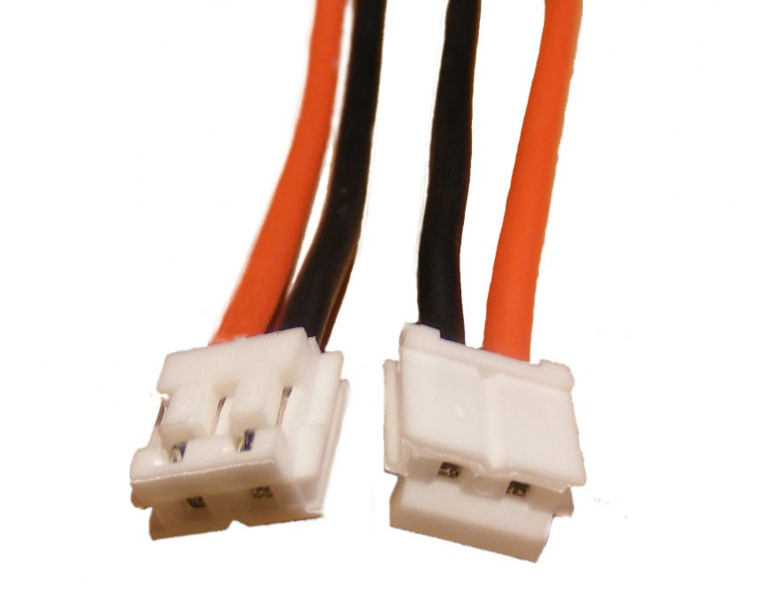 GPX Extreme: 2-pin EH white plug with 22AWG wire 30,5cm