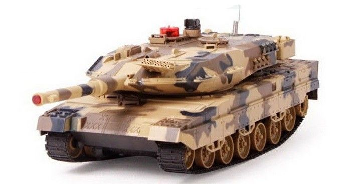 Bezpečný bojový RC tank UF Leopard infra, 2,4 GHz - žltá