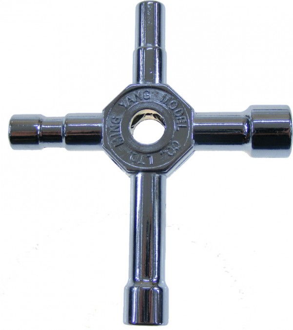 Q Model Eloxovaný kľúč M5.5 / 7/8/10 (4-stranný, krátky)