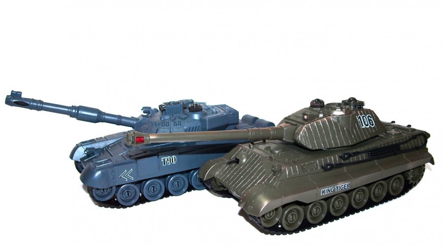 UF Sada vzájomne bojujúcich RC tankov Russian T90 v2 vs German King Tiger v2 2.4GHz