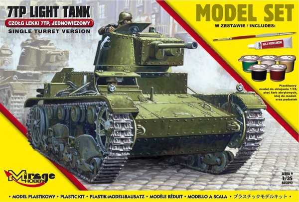 Plastový model na lepenie MIRAGE: 7TP Poľský ľahký tank jednovežový