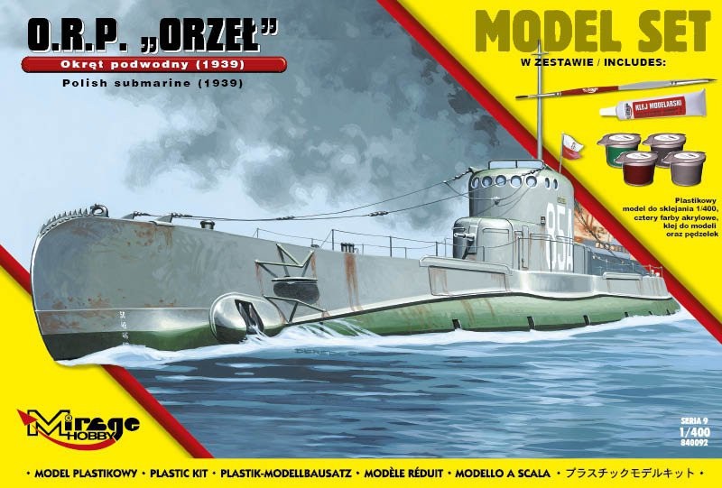 Plastový model MIRAGE Poľská ponorka ORP 'ORZEŁ' 1939