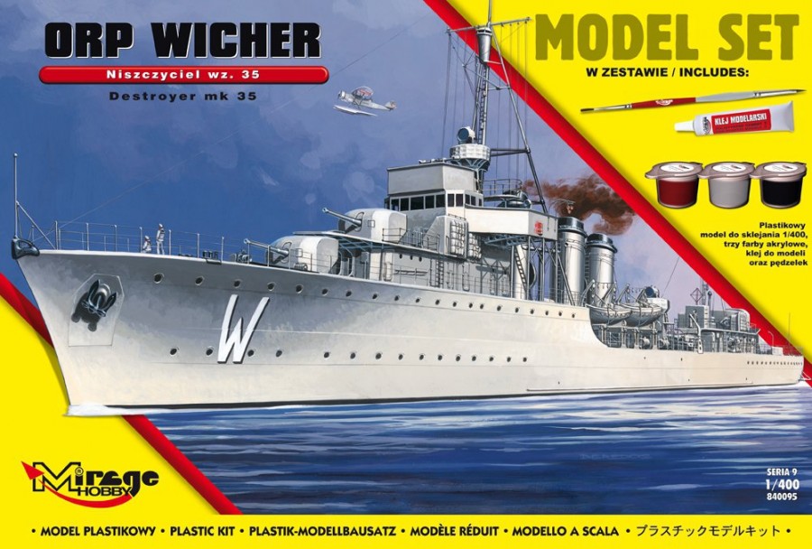 Plastikový model na lepenie MIRAGE: ORP 'WICHER' wz.35 Polish Destroyer of WWII