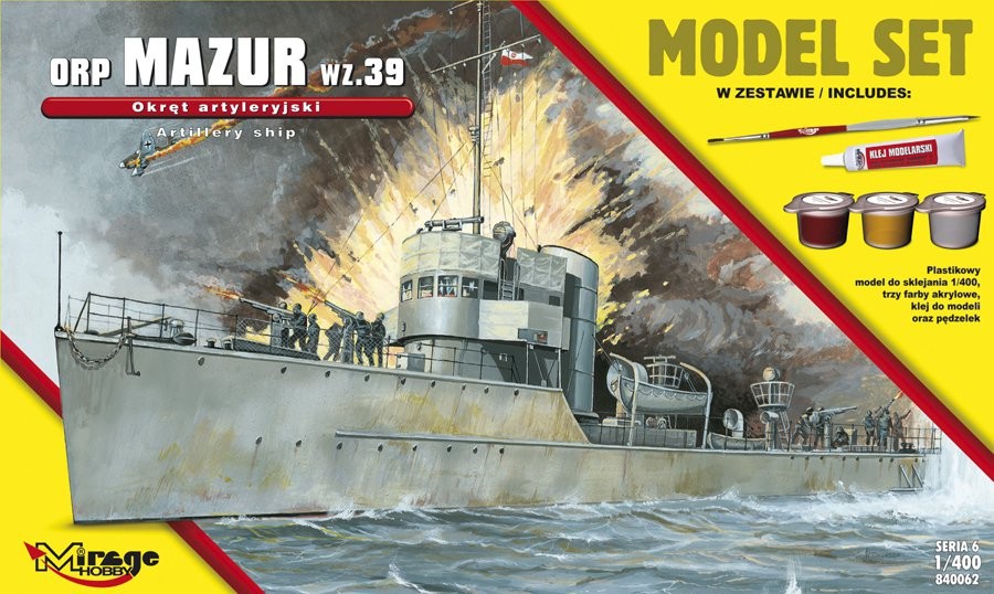 MIRAGE ORP 'MAZUR' 1939 Poľská delostrelecká loď