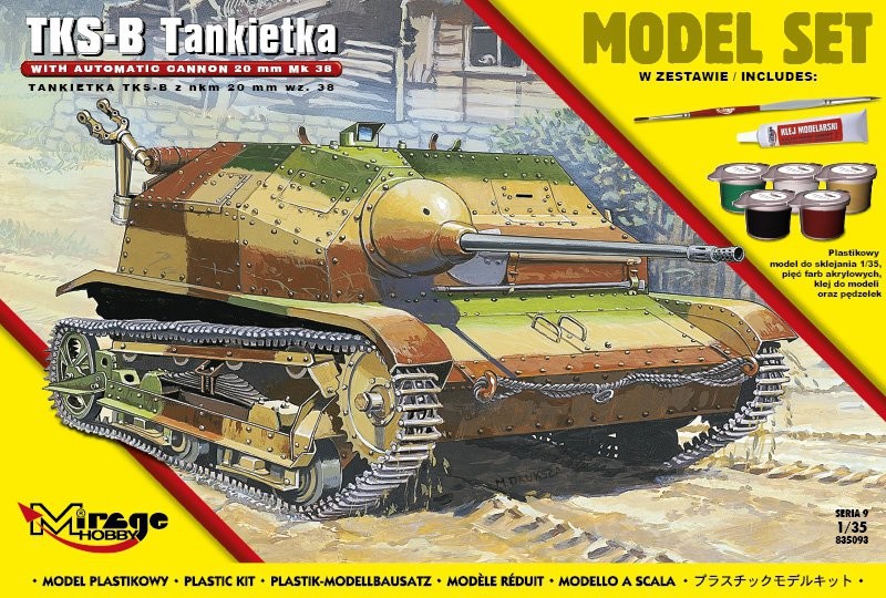 MIRAGE TKS-B Poľsko Tanket - s NKM 20 mm wz. 38