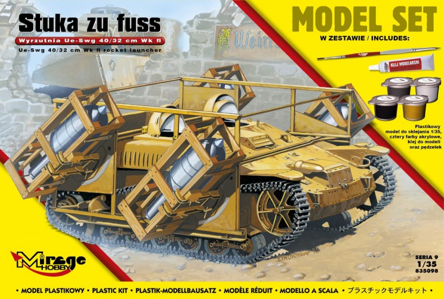 Plastový model MIRAGE: 'STUKA zu FUSS' launcher UE-sWG 40 / 32cm Wk Flwy