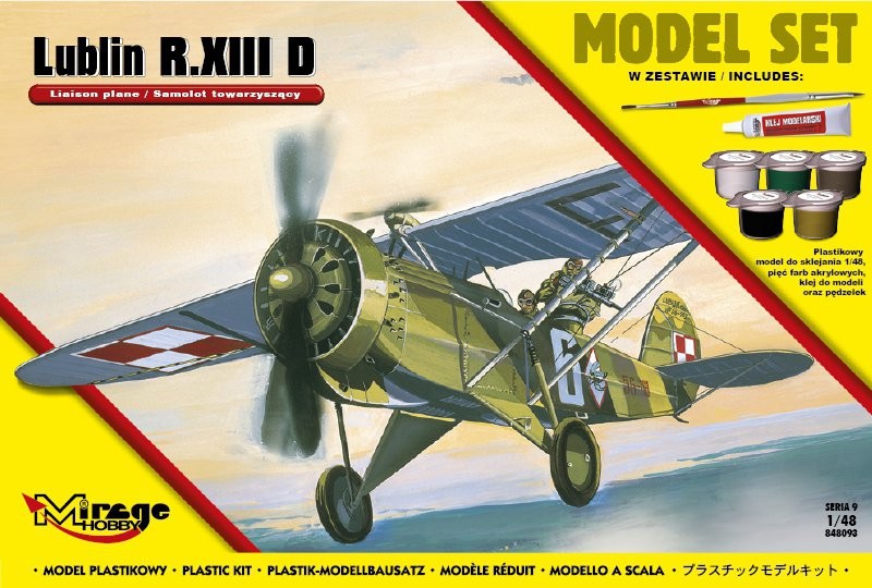 Plastový model na lepenie MIRAGE: LUBLIN R.XIII D Polish Accompanying Aircraft