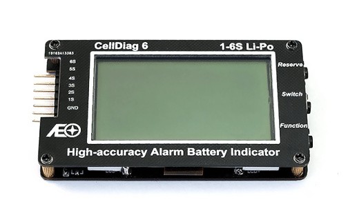 DW Hobby CellDiag 6 Presný merač napätia Li-Ion Li-Po 1-6S