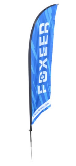Flag 50x250cm Foxeer pre pretekárov