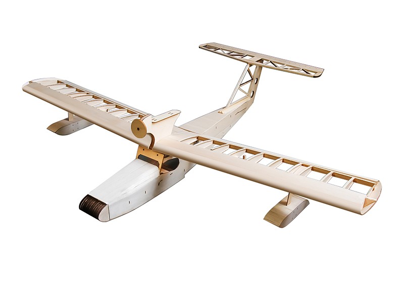 DW Hobby: Airplane Seaplane Balsa KIT (1600mm) + Engine + ESC + 4x Servo