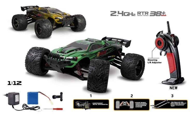 RC auto XLH: Truggy Racer 2WD 1:12 2.4GHz RTR - žltá