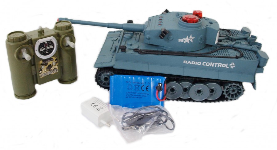 RC tank WL toys Tiger RTR 1:72 27-49MHz - Modrá