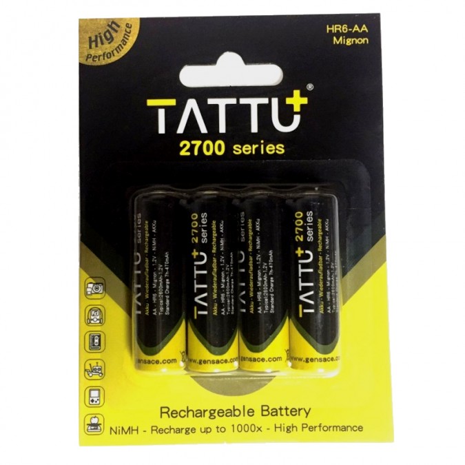 Nabíjacie batérie Gens Ace & TATTU NiMH 1.2V 2700mAh LS2A HR6-AA