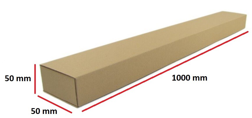 Škatuľa 50x50x1000mm v tvare obdĺžnika