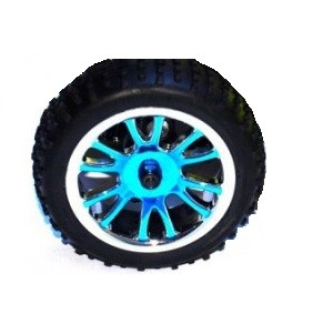 HIMOTO Predné kolesá z hliníka Buggy 1:16 - 2ks - modrá