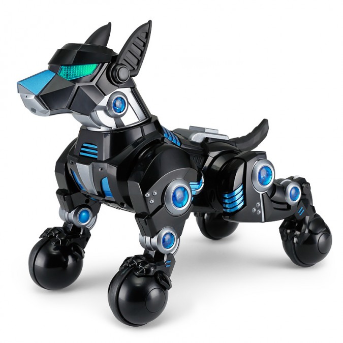 Interaktívny pes DOGO Rastar 1:14 (spev, tanec, vykonávanie príkazov, LED) - čierna