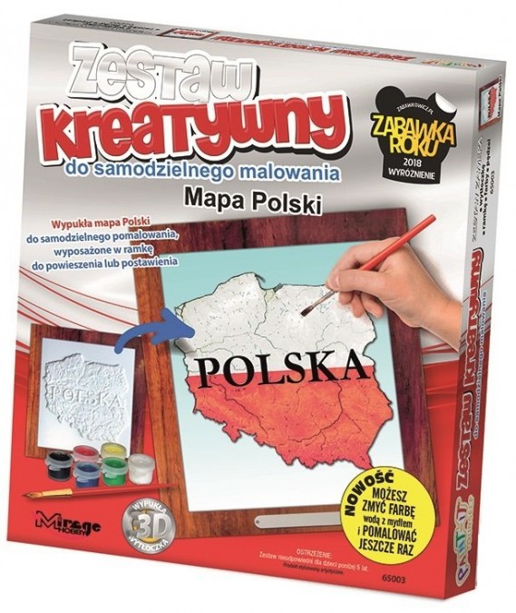 MIRAGE 3D maľovanka séria CATS - mapa Poľska