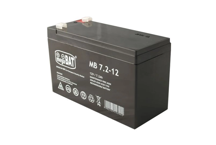 Batéria gelová bezúdržbová Pb 12V 7,2 Ah max. nabíjací prúd 1,8A Mega Bat
