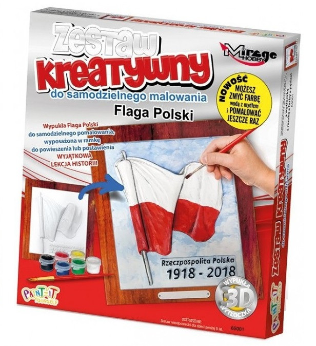 MIRAGE 3D maľovanka séria FLAGA POLSKA