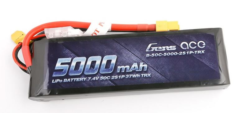 Batéria Gens Ace TATTU: LiPo  5000mAh 7.4V 50C XT60