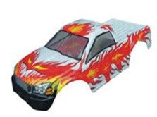 HIMOTO Karoséria s plameňmi pre Monster Truck 1:10 - 88005 - biela