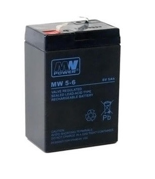 MW POWER Bezúdržbová gélová batéria Pb 6V 5Ah