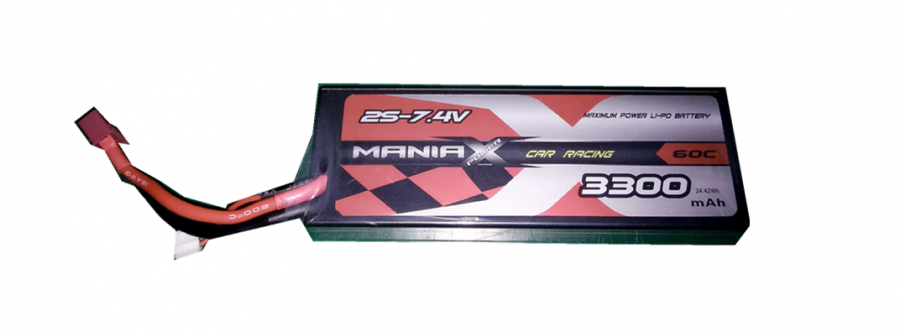 LiPo Batéria 3300mAh 7.4V 60C HardCase ManiaX RX/TX
