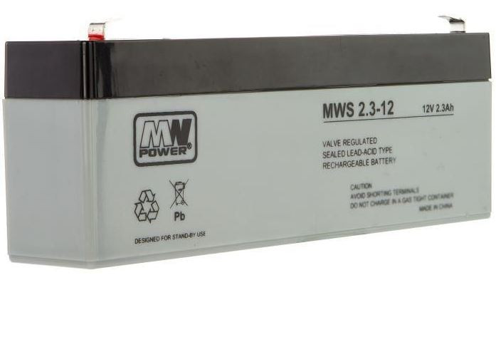 MW POWER Bezúdržbová gélová batéria Pb 12V 2.3Ah