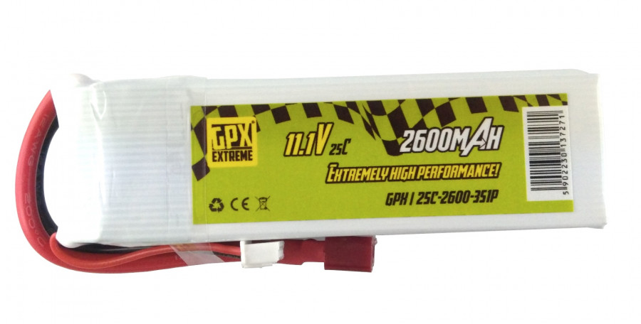 Batéria Lipo 2600mAh 11,1 V 25C GPX Extreme