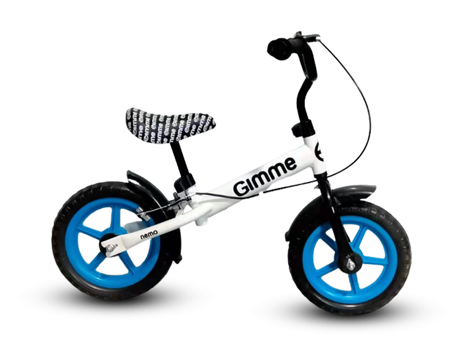 GIMME Balančný bicykel Nemo s brzdou - bielo modrý