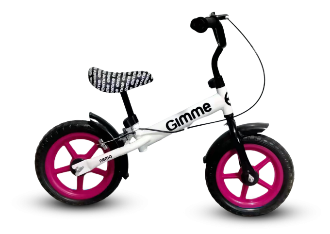 GIMME: Balančný bicykel Nemo s brzdou - biely