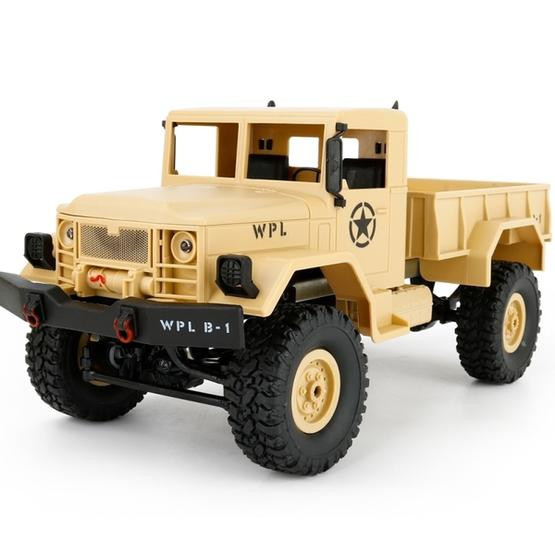 RC Vojenský nákladný automobil Army Truck WPL B-14, 4x4, 2.4GHz - žltá