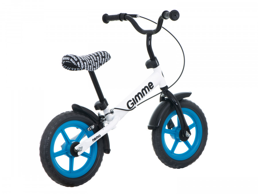 GIMME Balančný bicykel Nemo s brzdou - bielo modrý