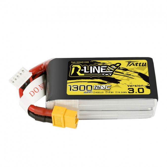 Gens Ace TATTU Batéria 1300mAh 14.8V 120C R-Line XT60
